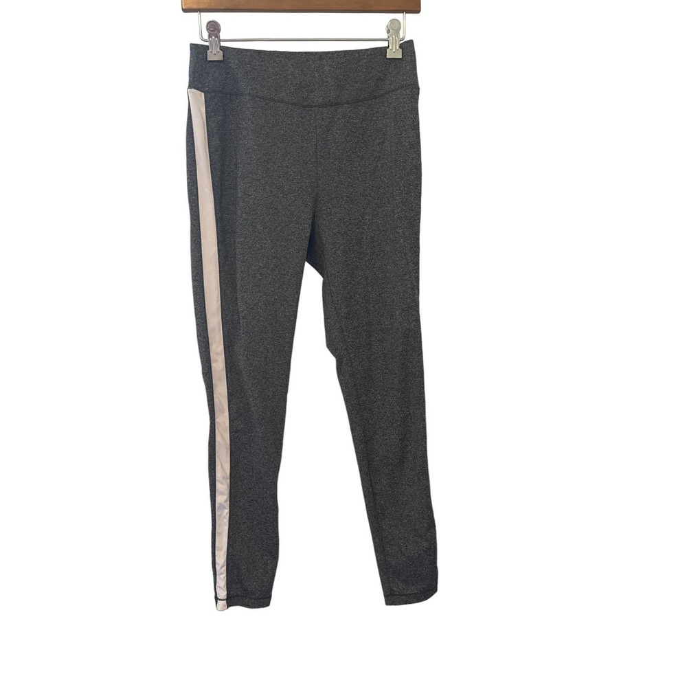 Zenergy by‎ Chicos Womens Gray Heathered Side Stripe Leggings Size 0 XS